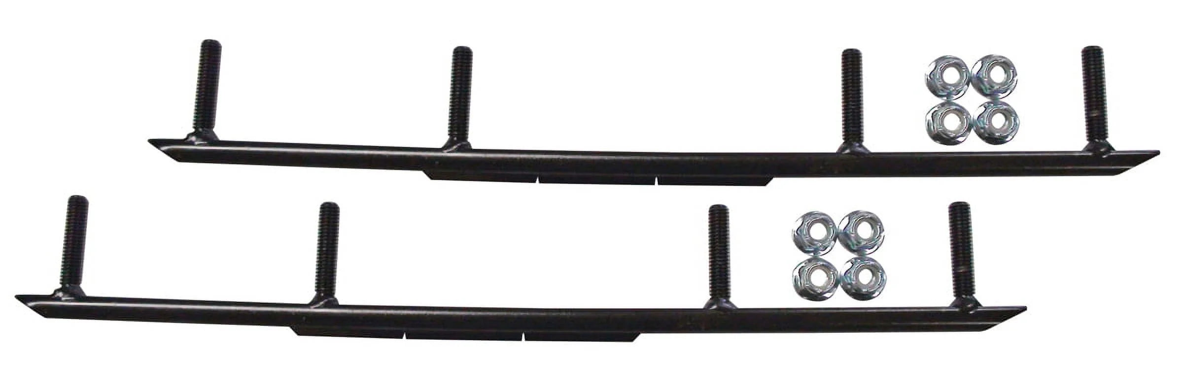 Green XT Snowmobile Skis with 4" Round Bars Complete Kit M85143