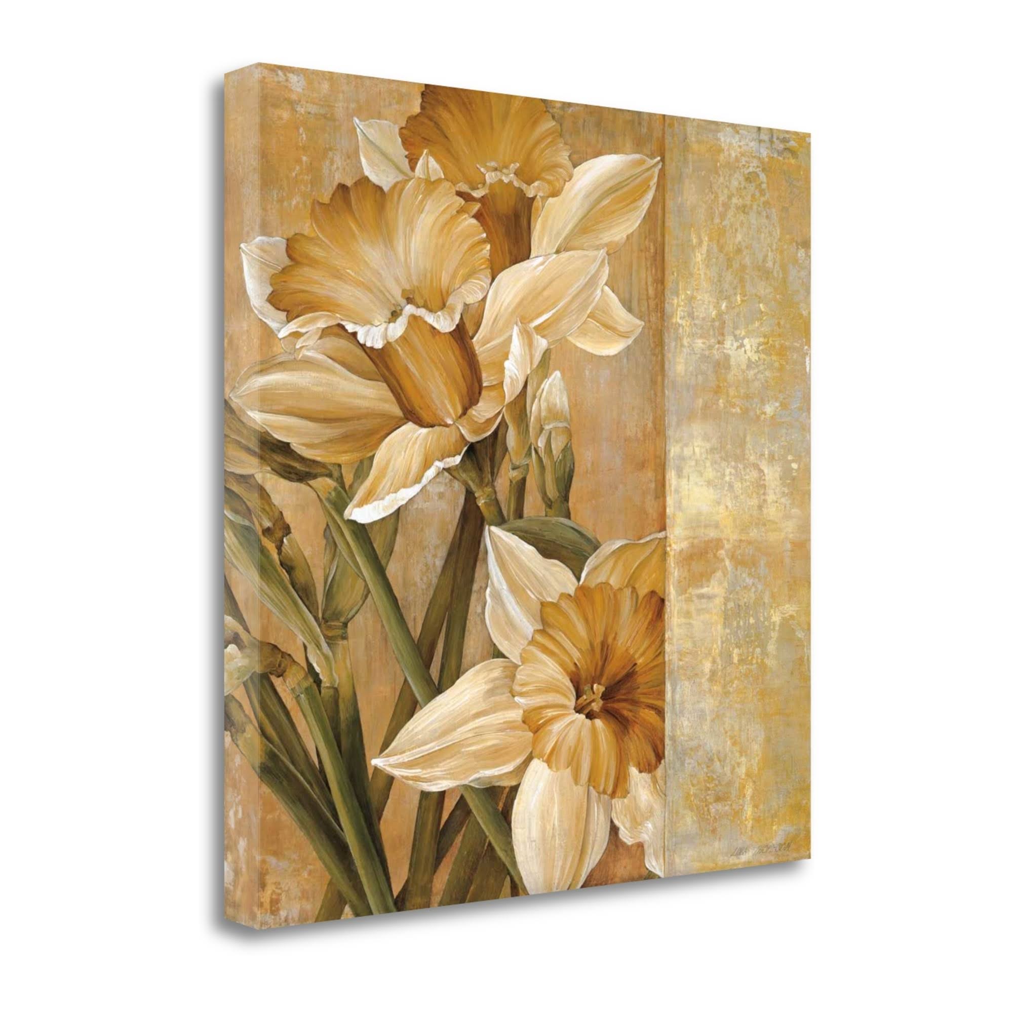 Champagne Daffodils Giclee Print on Wrap Canvas J348