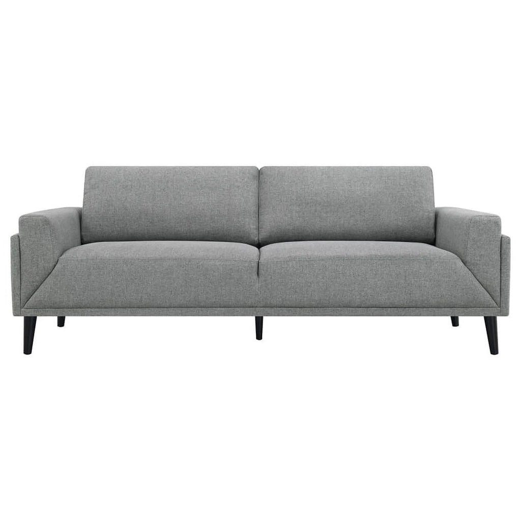 Modern Fabric Upholstered Track Arms Sofa in Gray X841744