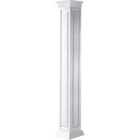 Craftsman Classic Square Non-Tapered Raised Panel Column with Prairie Capital and Prairie Base U676401