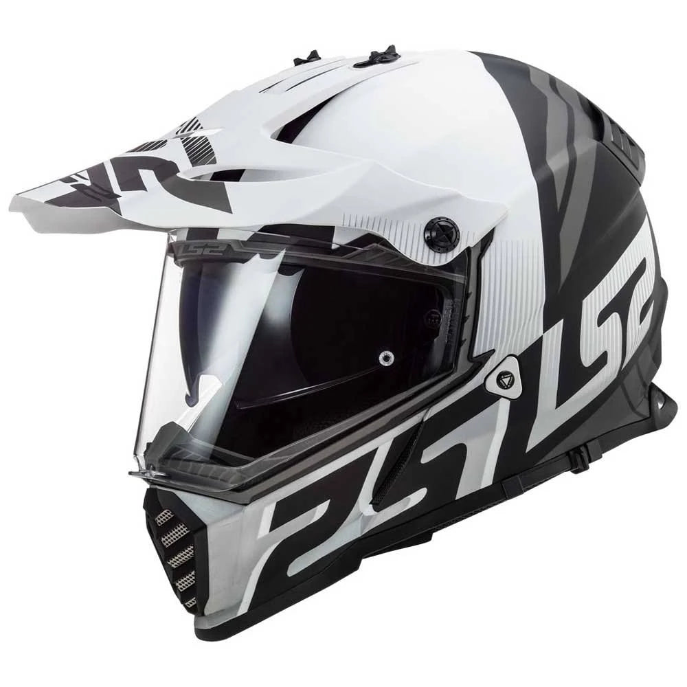 Matt White / Black Helmet Size XL D564