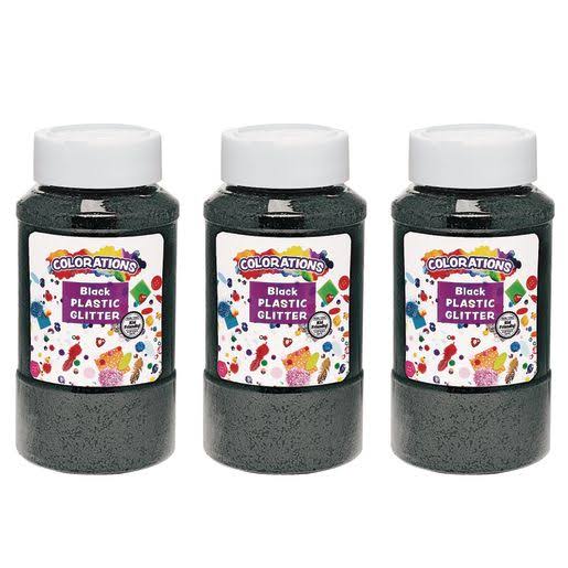 Black Plastic Glitter - 3 lbs. Y524908