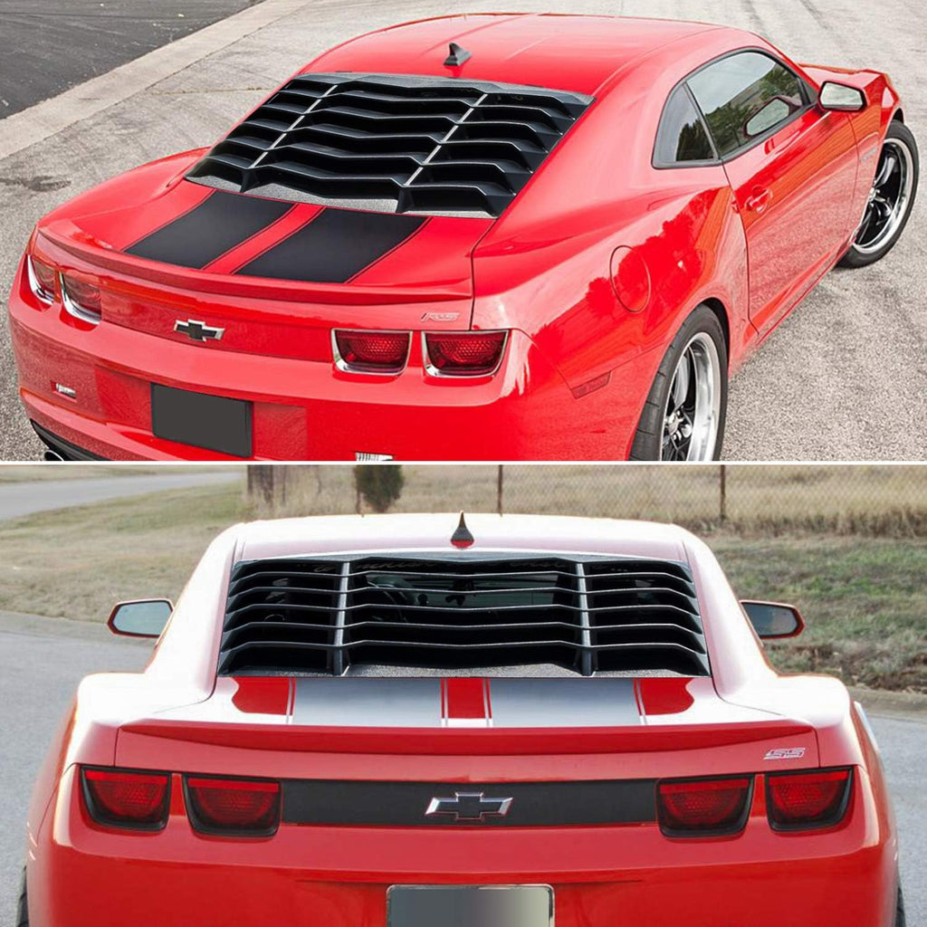 Rear Window Louver Sun Shade Cover Matte Black ABS for Chevy Camaro 2010 2015 X49264