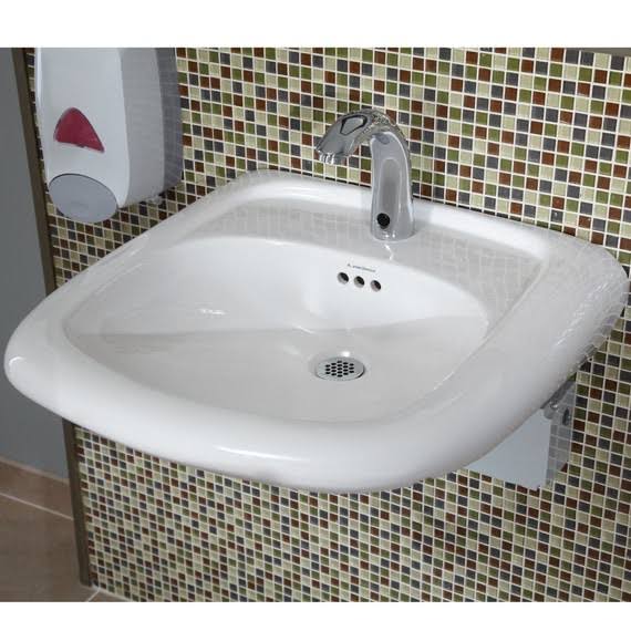 White Wall Mounted Sink U64521