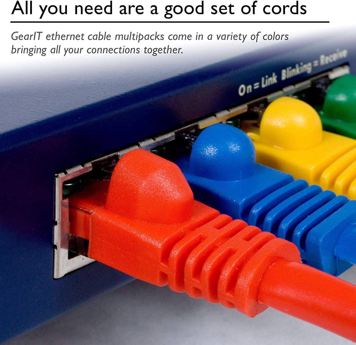 Blue Cat5e Ethernet Patch Cable 7 Feet 20-Pack P783541