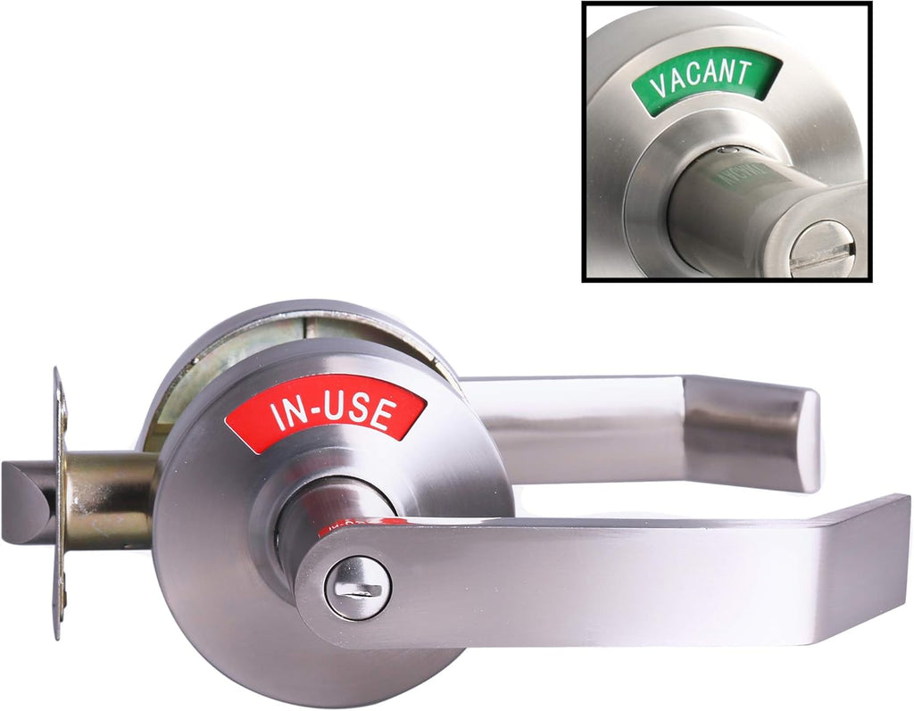 Matte Black Privacy Lock with Large Indicator I260