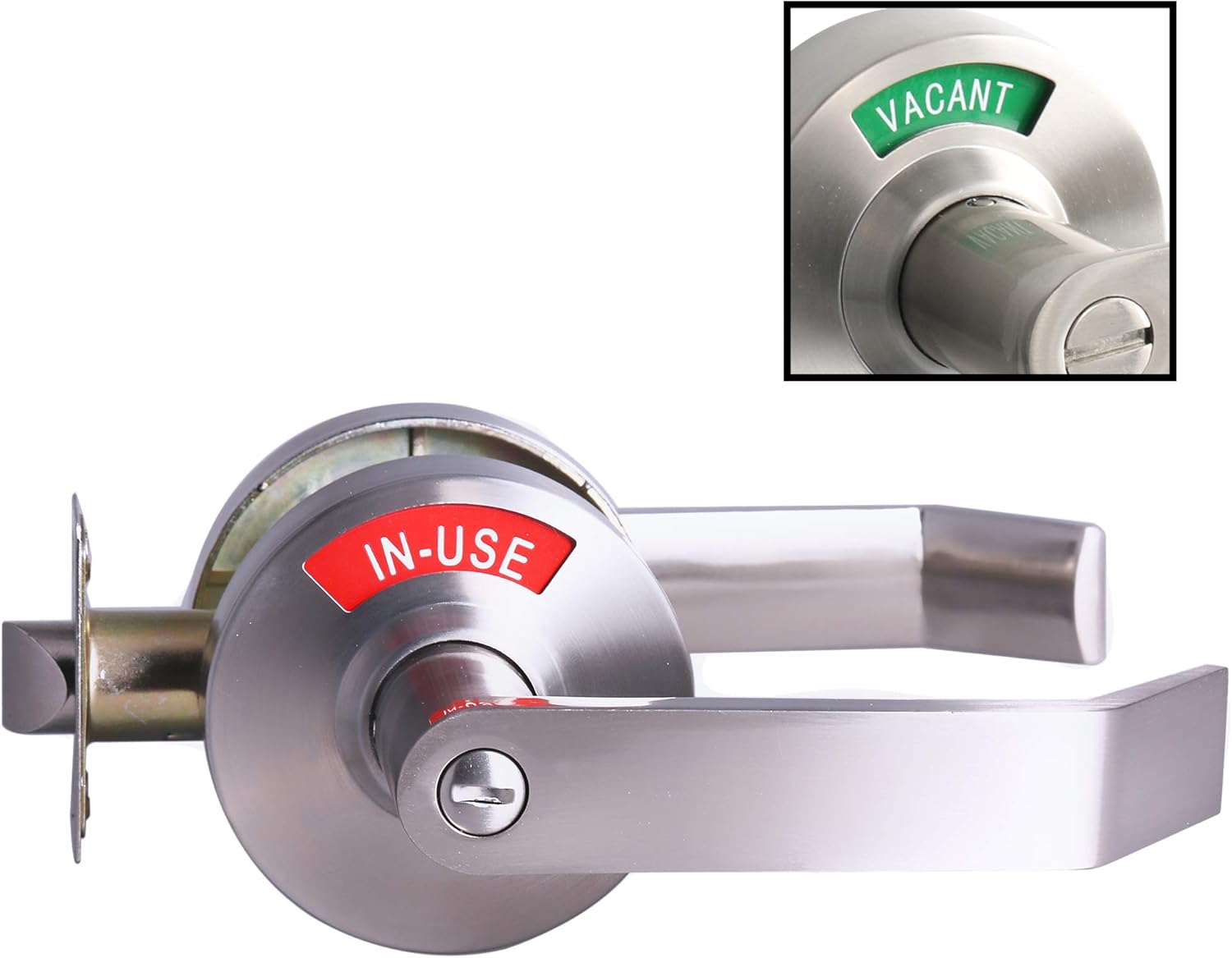 Matte Black Privacy Lock with Large Indicator I260