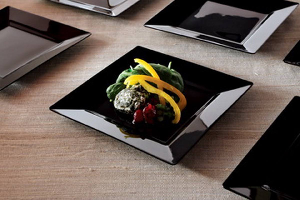 8 inch Black Salad Plate V33198