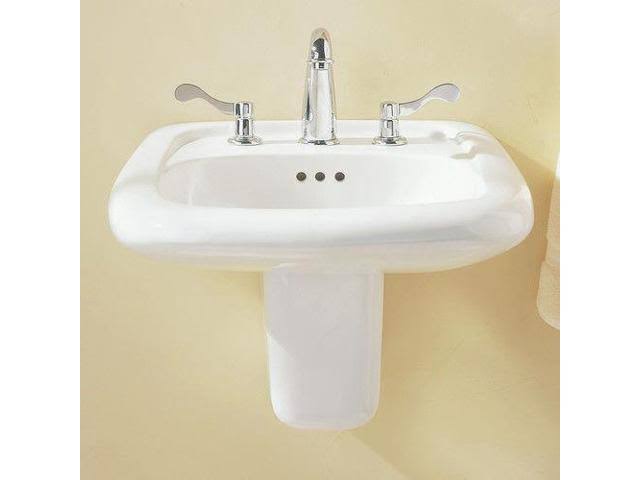 White Wall Mounted Sink U64521