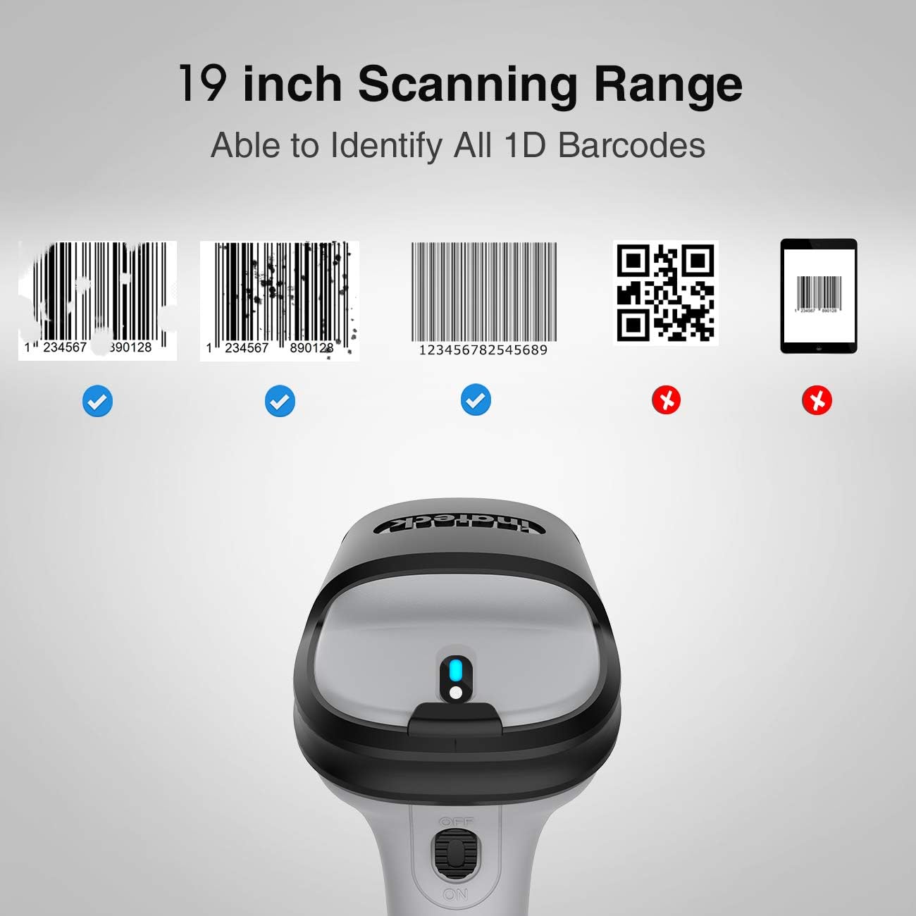 Bluetooth Barcode Scanner with 35m Range J222106