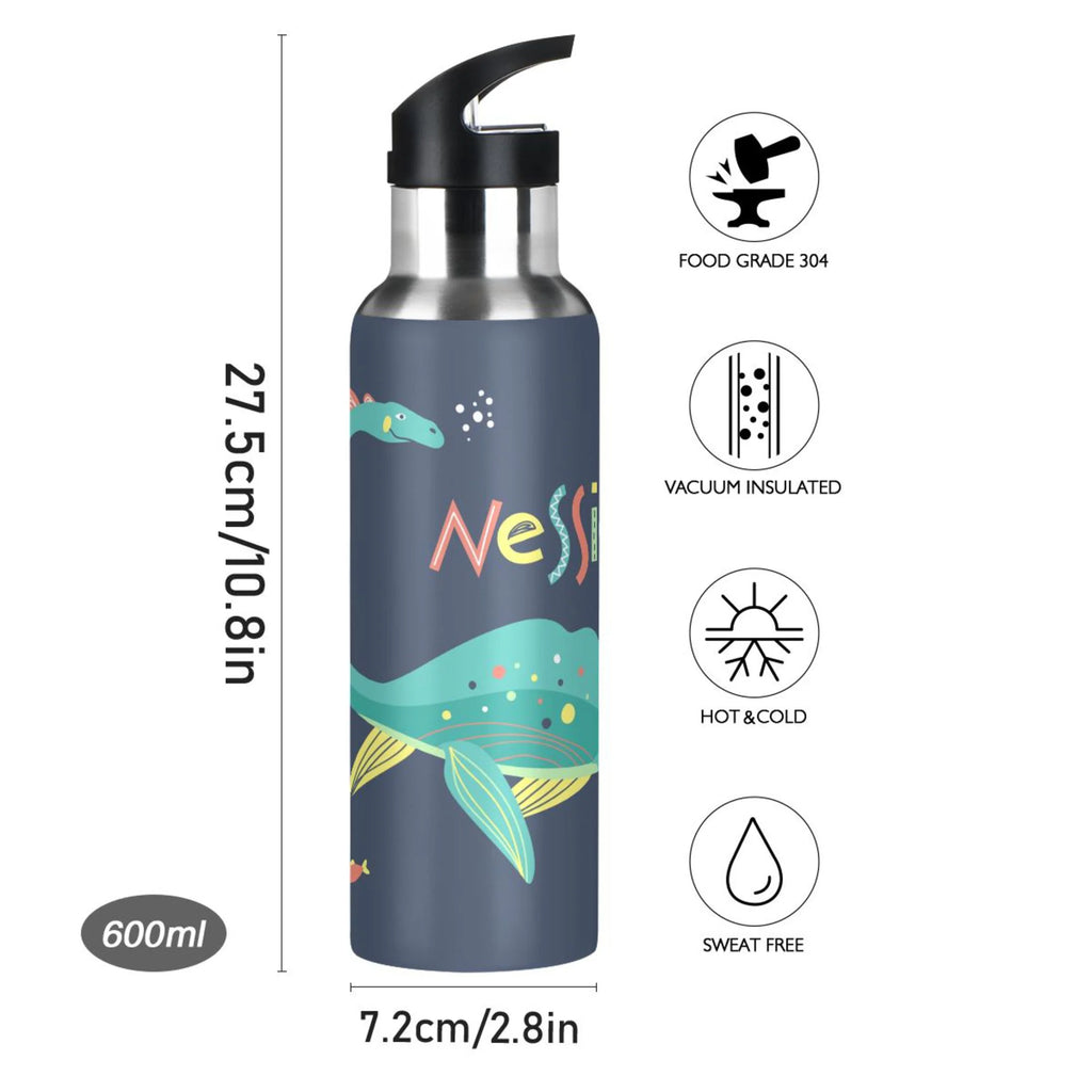 20 OZ Vacuum Insulated Stainless Steel Water Bottle with Straw Lid G690