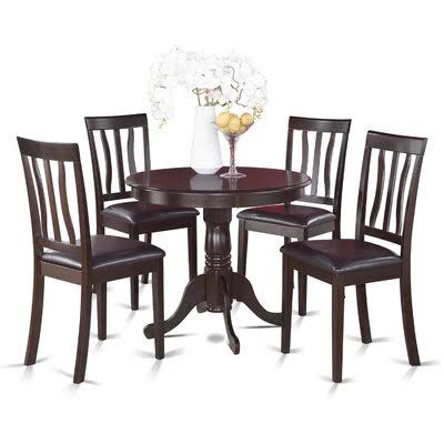 5 Piece Dining Set Cappuccino J277