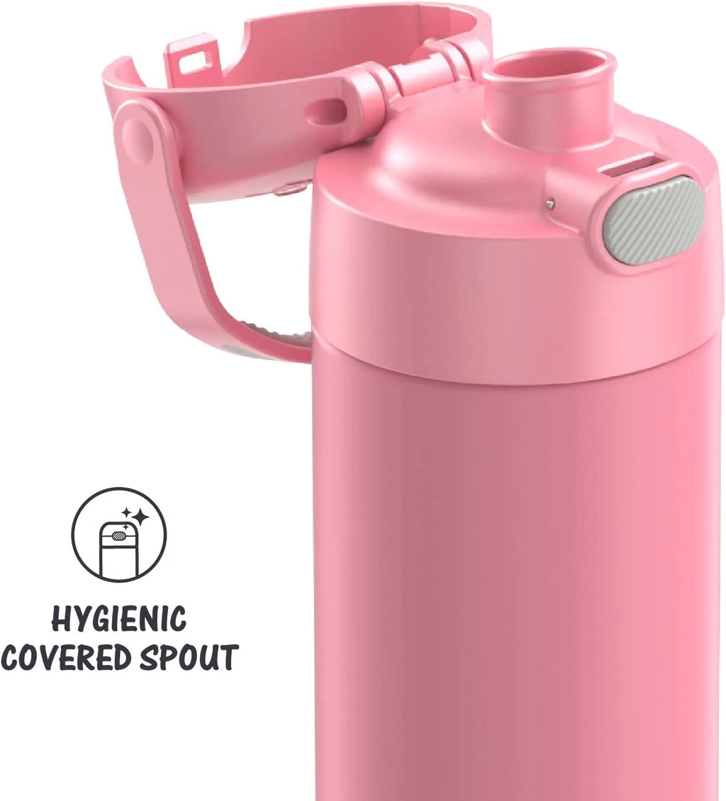16 Ounce Stainless Steel Vacuum Insulated Bottle with Wide Spout Lid H553