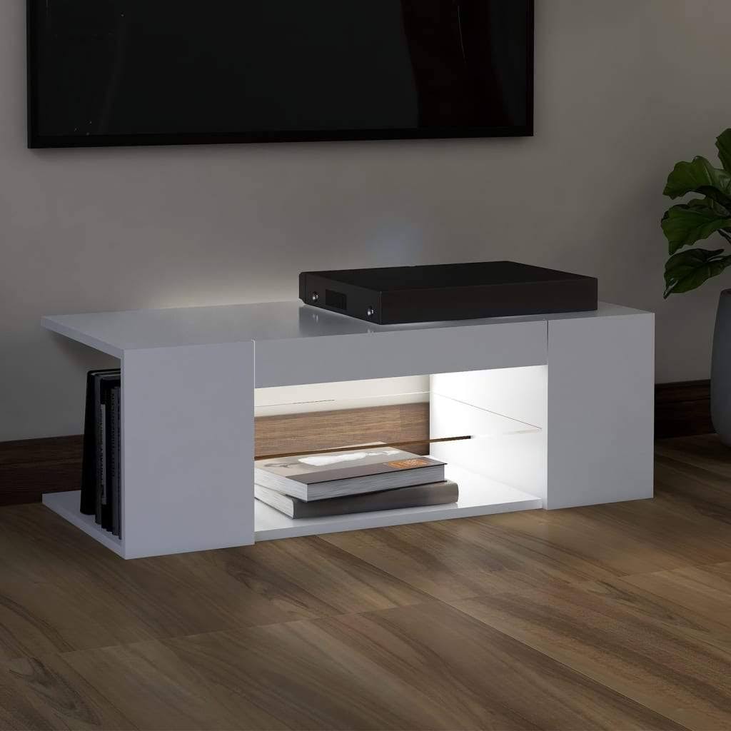 TV Cabinet with LED Lights Black U57373