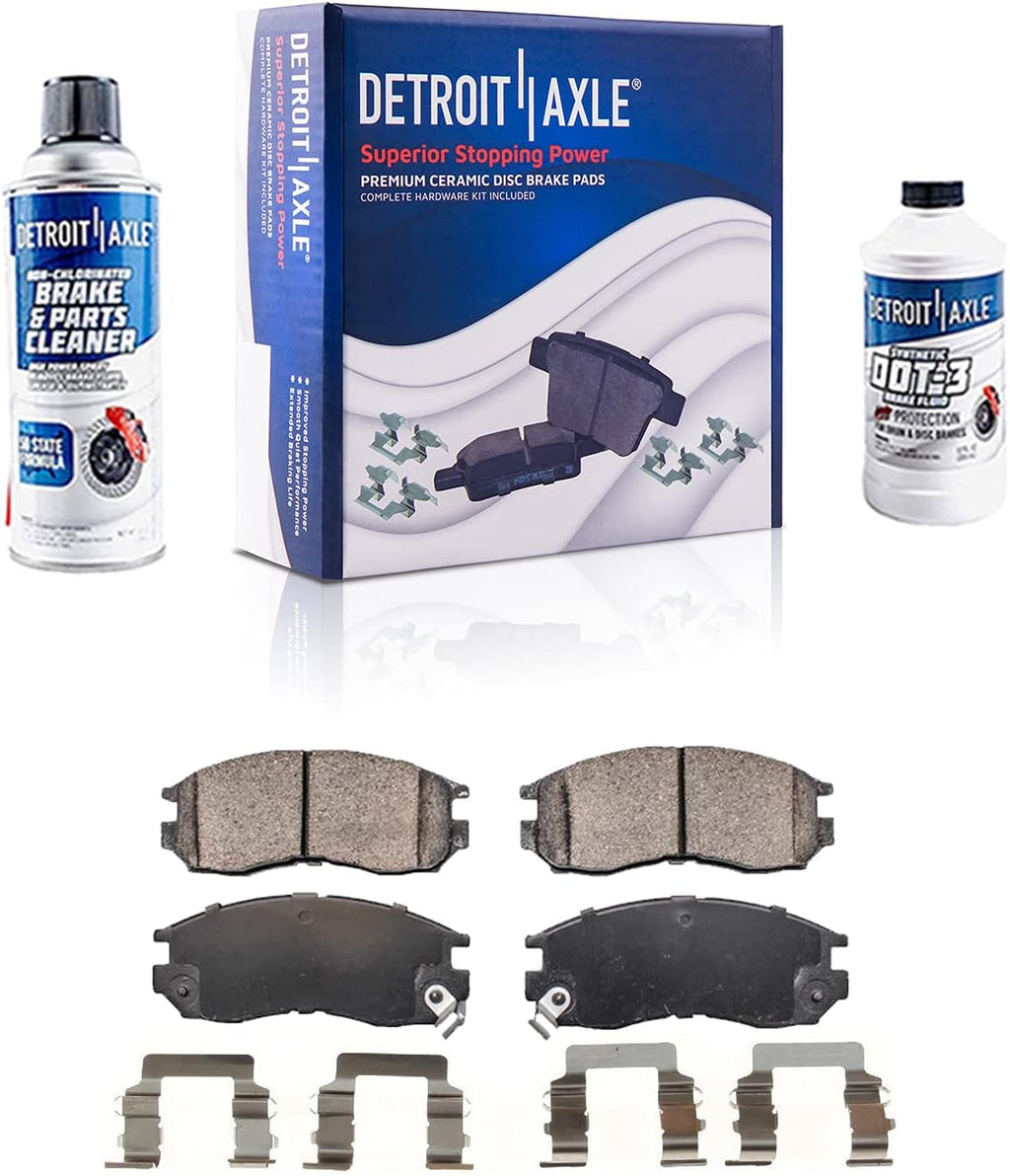 Front & Rear Drilled & Slotted Rotors with Ceramic Pads Brake Kit D72728