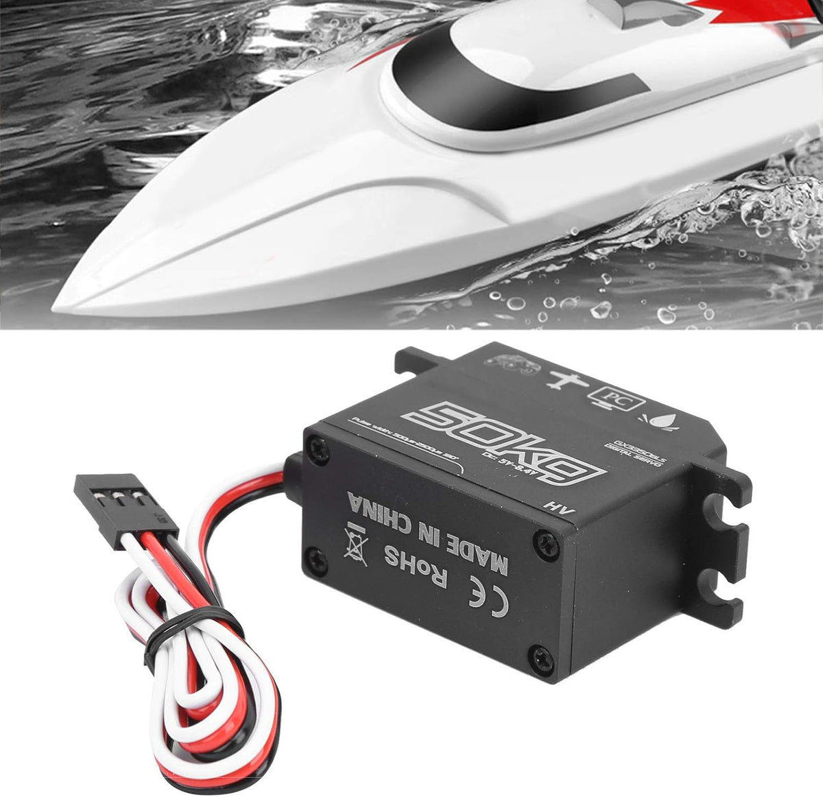 50KG Waterproof Stainless Steel Gear Digital Servo, Pack of 2 U810340
