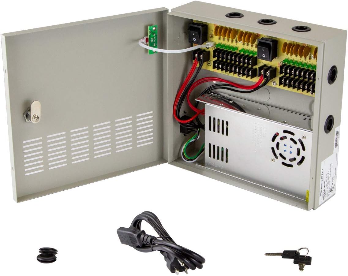 18 Outputs 30 Amp 12V DC CCTV Power Supply Box E199