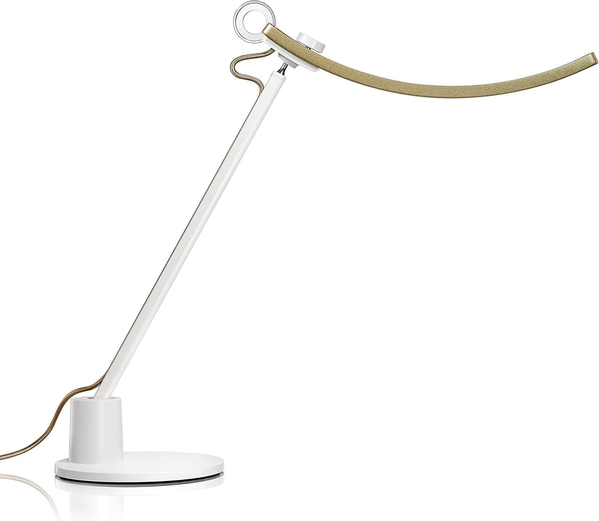 Silver LED Desk Lamp with Swing Arm J66443