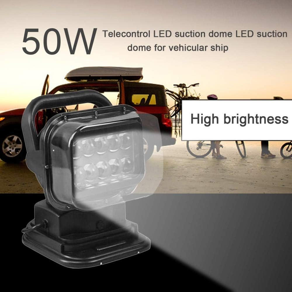 50W CREE LED Rotating Remote Control Searchlight Work Light 12-24V D179919
