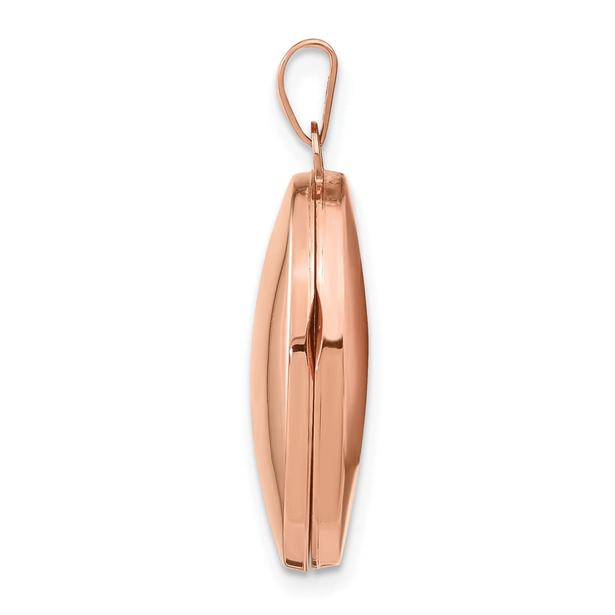 14k Rose Gold Polished 21mm Oval Locket P520458
