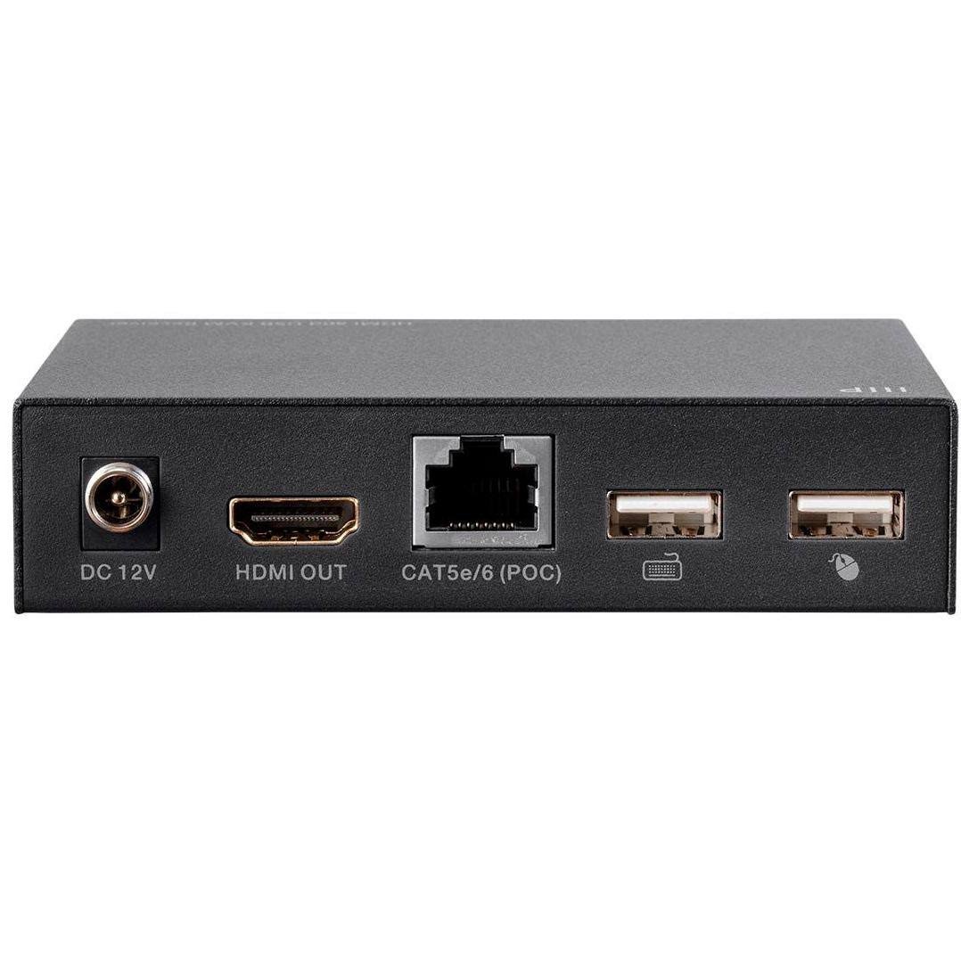 HDMI and USB KVM Extender, Black, 154ft, 1080p@60Hz, USB 2.0 X979309