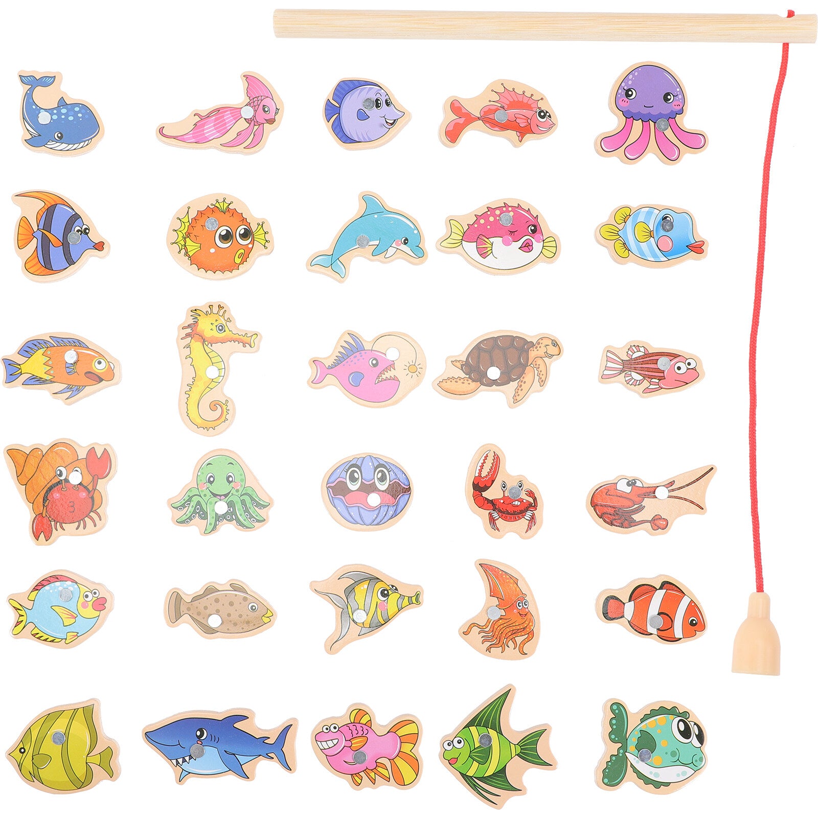 Magnetic Wooden Baby Fishing Game Toy V635969