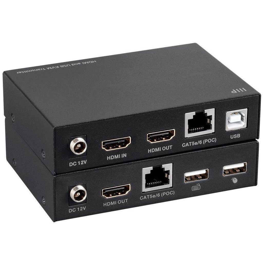 HDMI and USB KVM Extender, Black, 154ft, 1080p@60Hz, USB 2.0 X979309