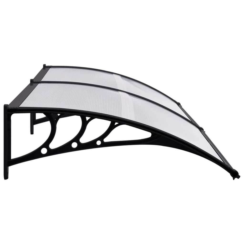 Door Canopy Black and Transparent 118.1"x31.5" PC C87183