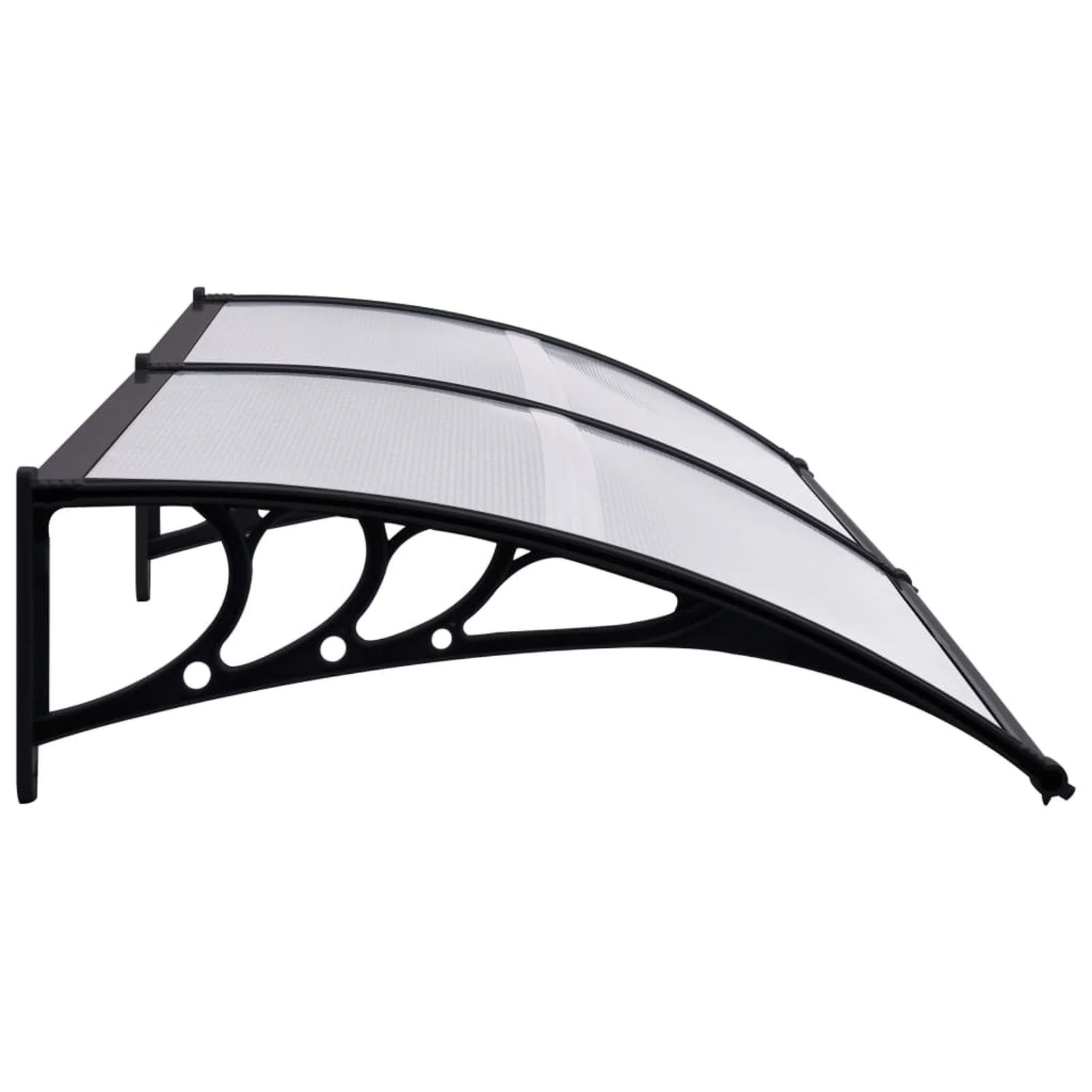 Door Canopy Black and Transparent 118.1"x31.5" PC C87183