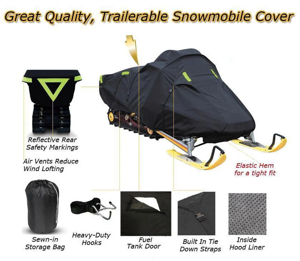 Trailerable 600 Denier Snowmobile Cover W3631