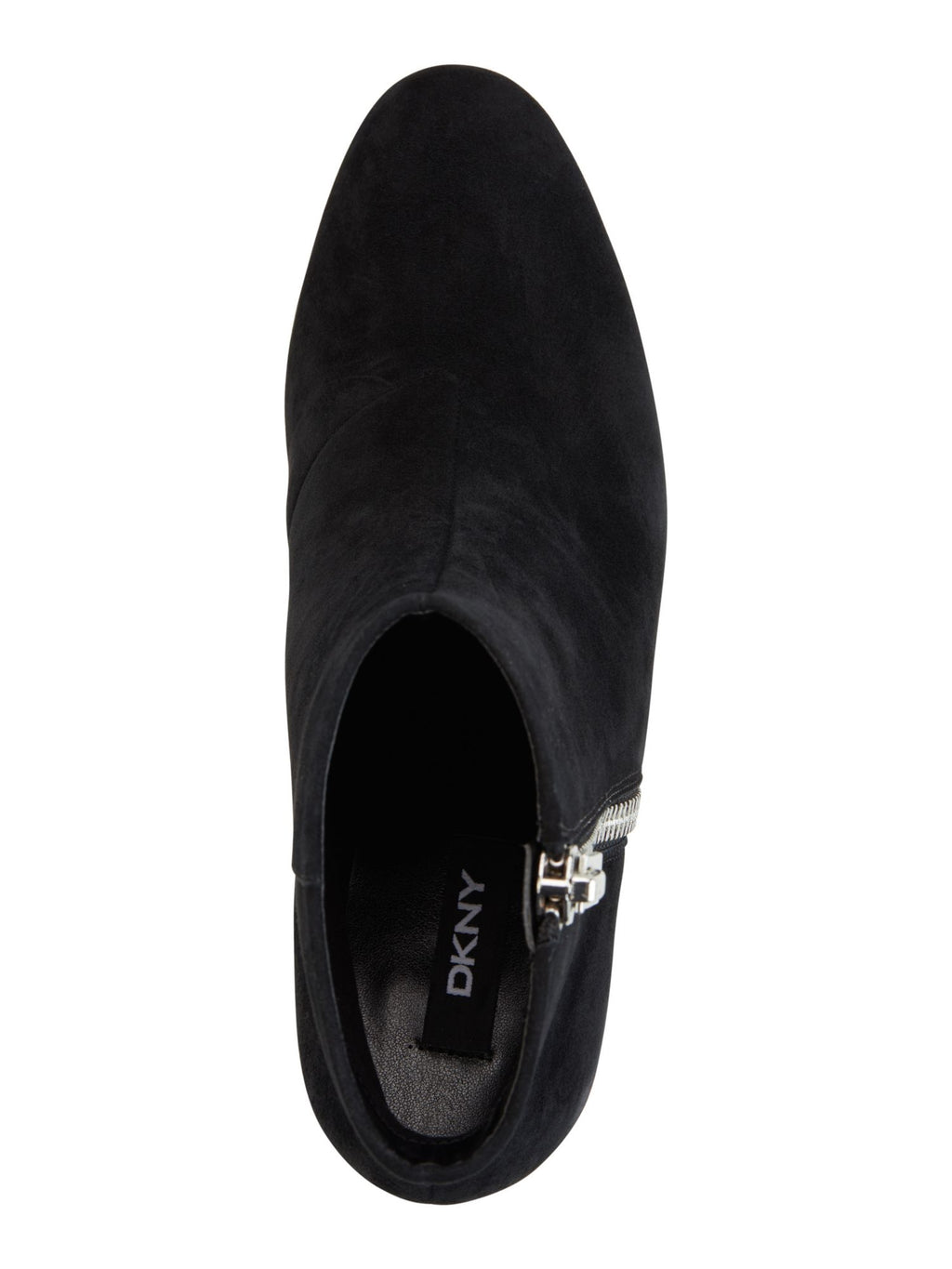 Black Leather Block Heel Booties X317