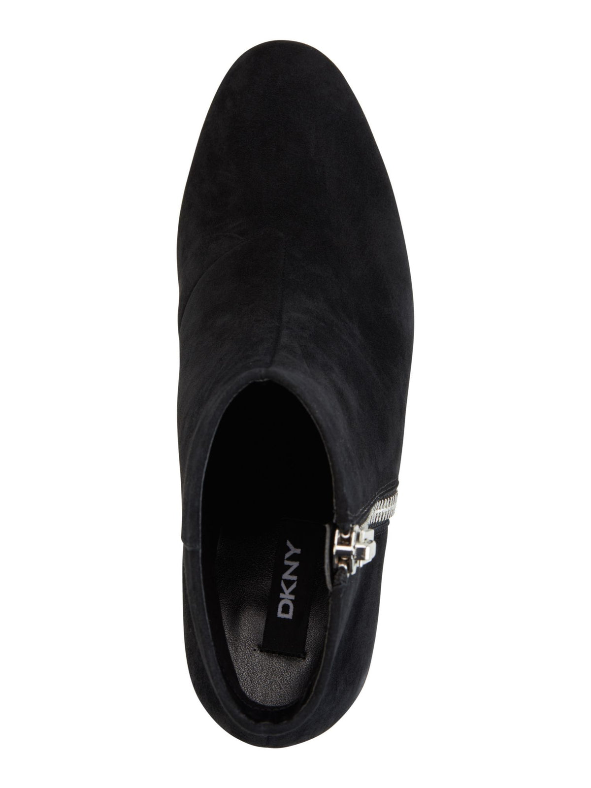Black Leather Block Heel Booties X317