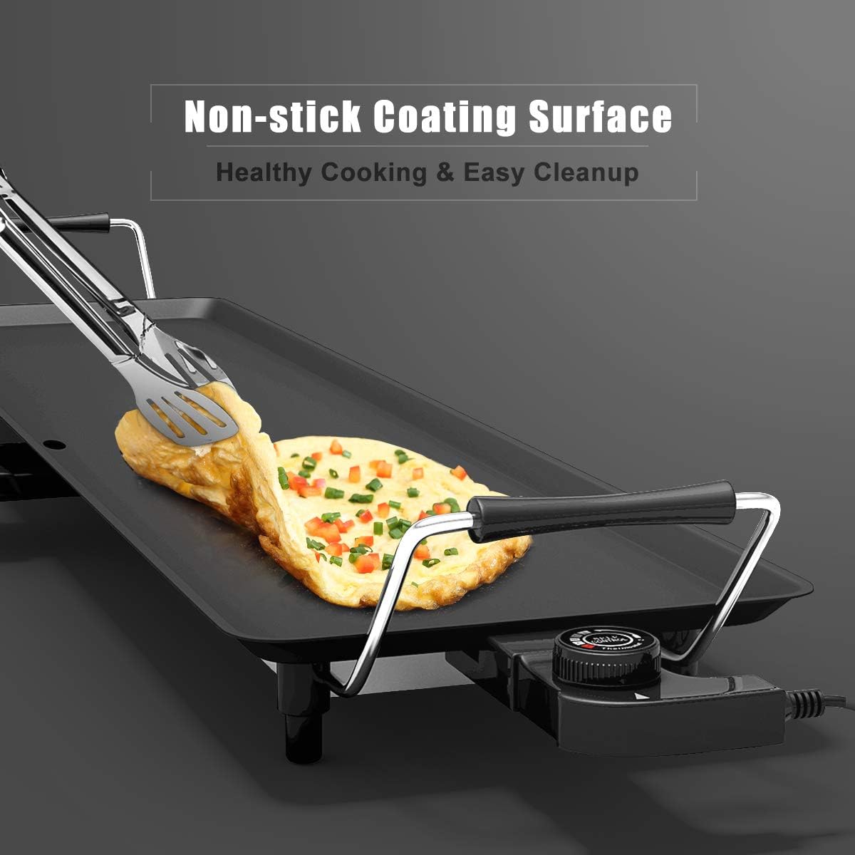 35 Electric Nonstick Extra Large Griddle Grill with Adjustable Temperature & Drip Tray T156