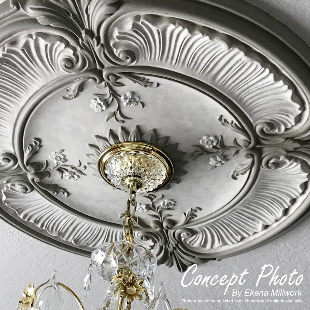 Bronze Blue Patina Hand-Painted Ceiling Medallion Q78994