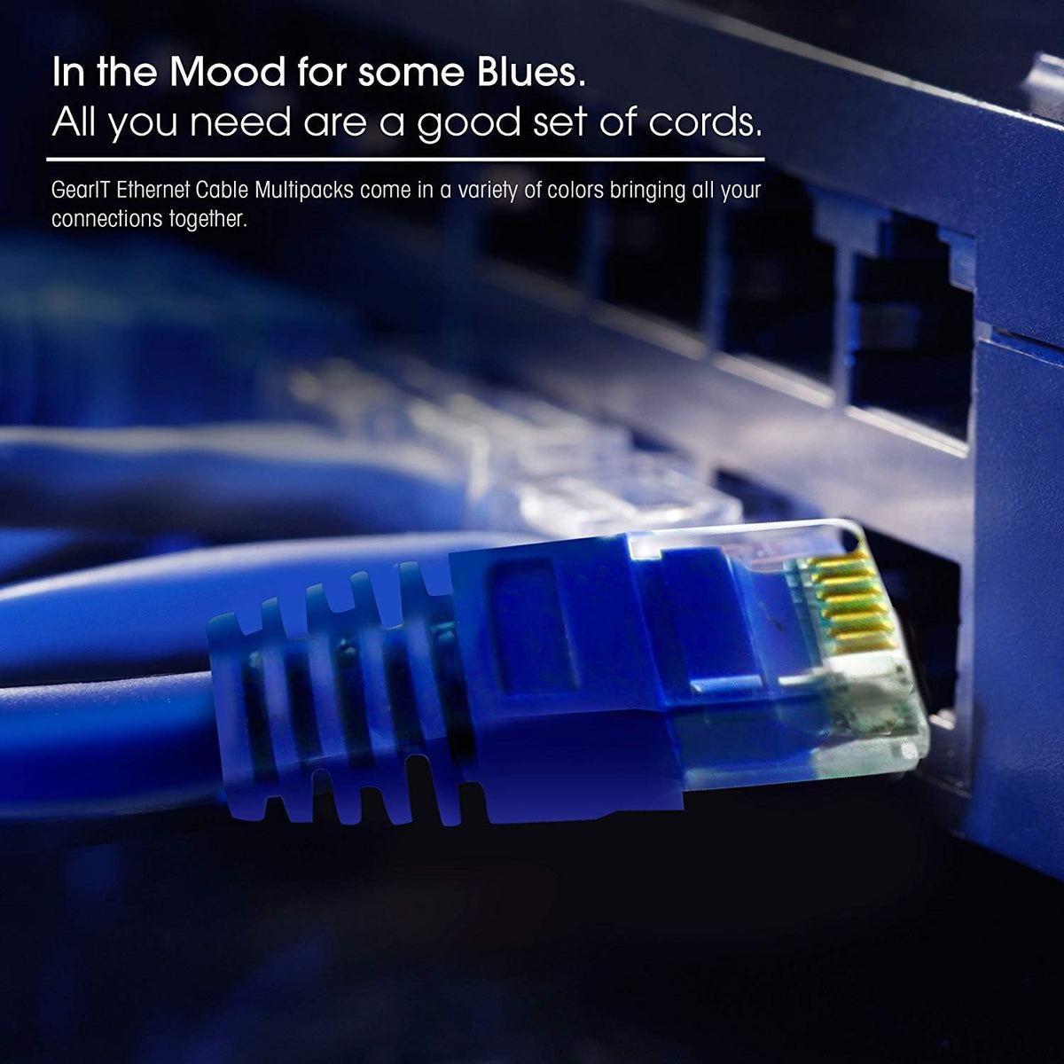 Blue Cat5e Ethernet Patch Cable 7 Feet 20-Pack P783541