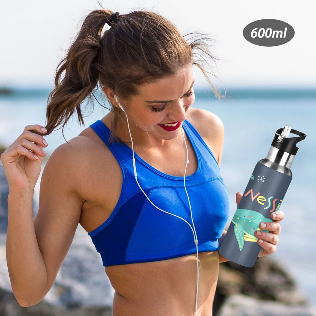 20 OZ Vacuum Insulated Stainless Steel Water Bottle with Straw Lid G690