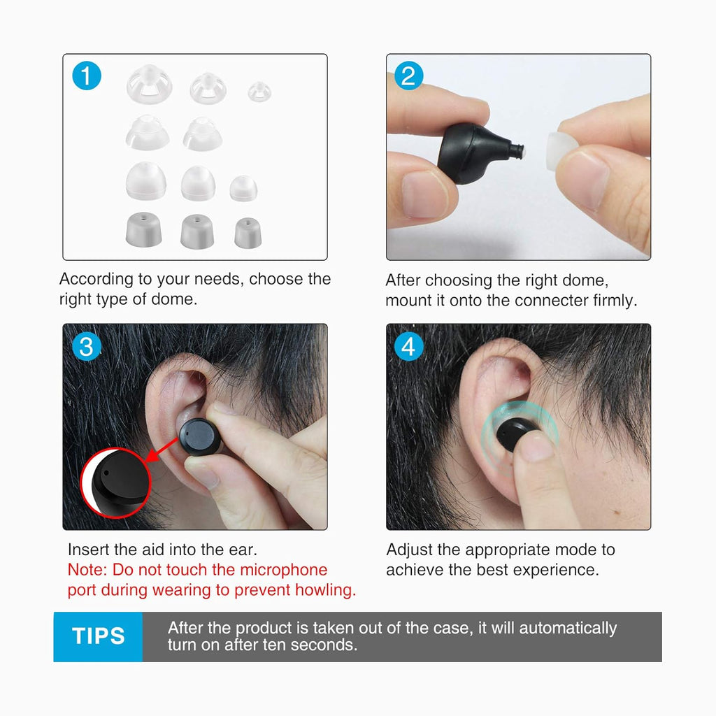 Rechargeable Wireless Invisible Nano Hearing Amplifier 1 Pair C808621