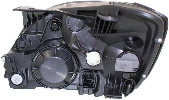 Headlight Assembly Passenger Side with Bulbs Black Housing U86777