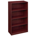 Mahogany Wood 4-Shelf Standard Bookcase with Adjustable Shelves B261