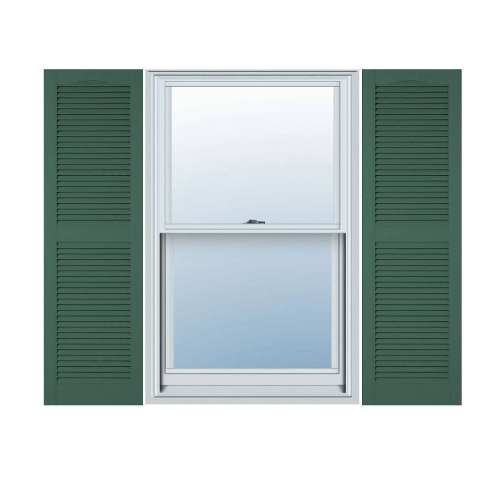 Forest Green Vinyl Open Louver Shutters C803