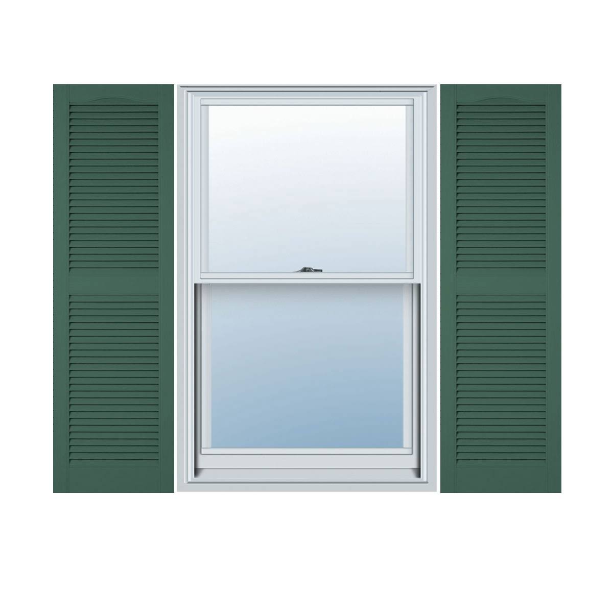 Forest Green Vinyl Open Louver Shutters C803