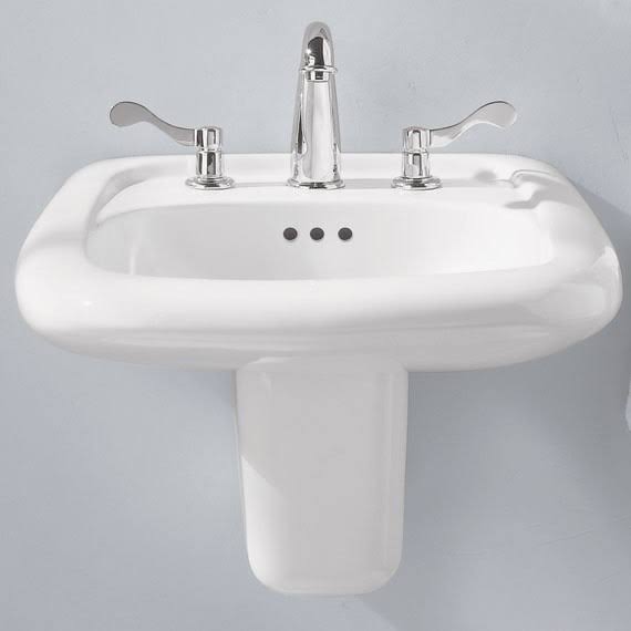 White Wall Mounted Sink U64521