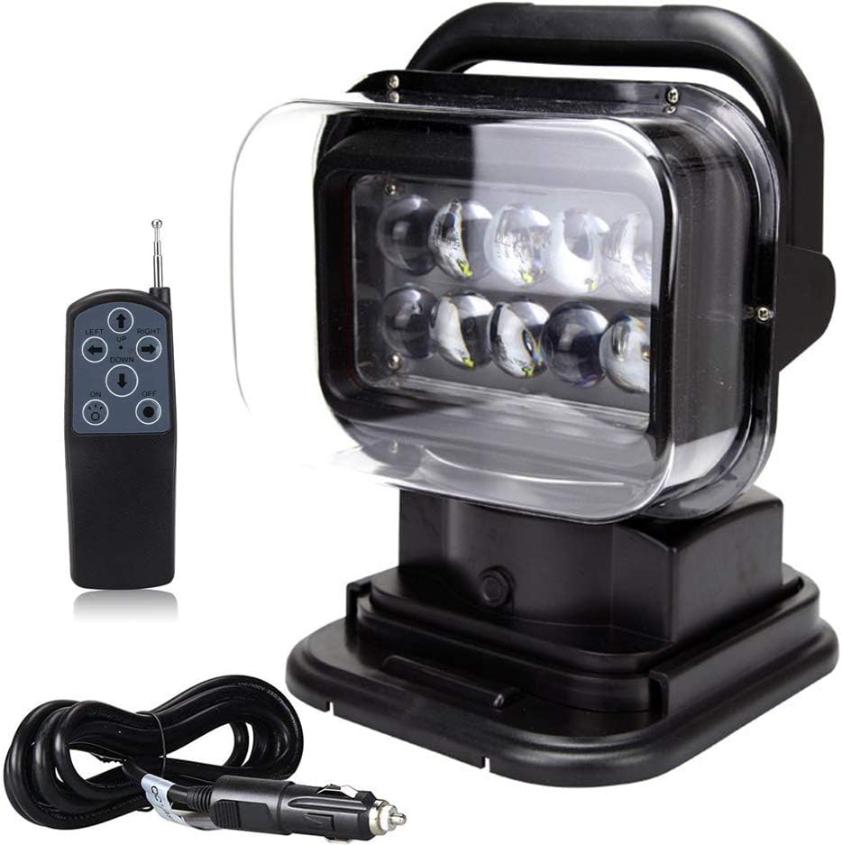 50W CREE LED Rotating Remote Control Searchlight Work Light 12-24V D179919