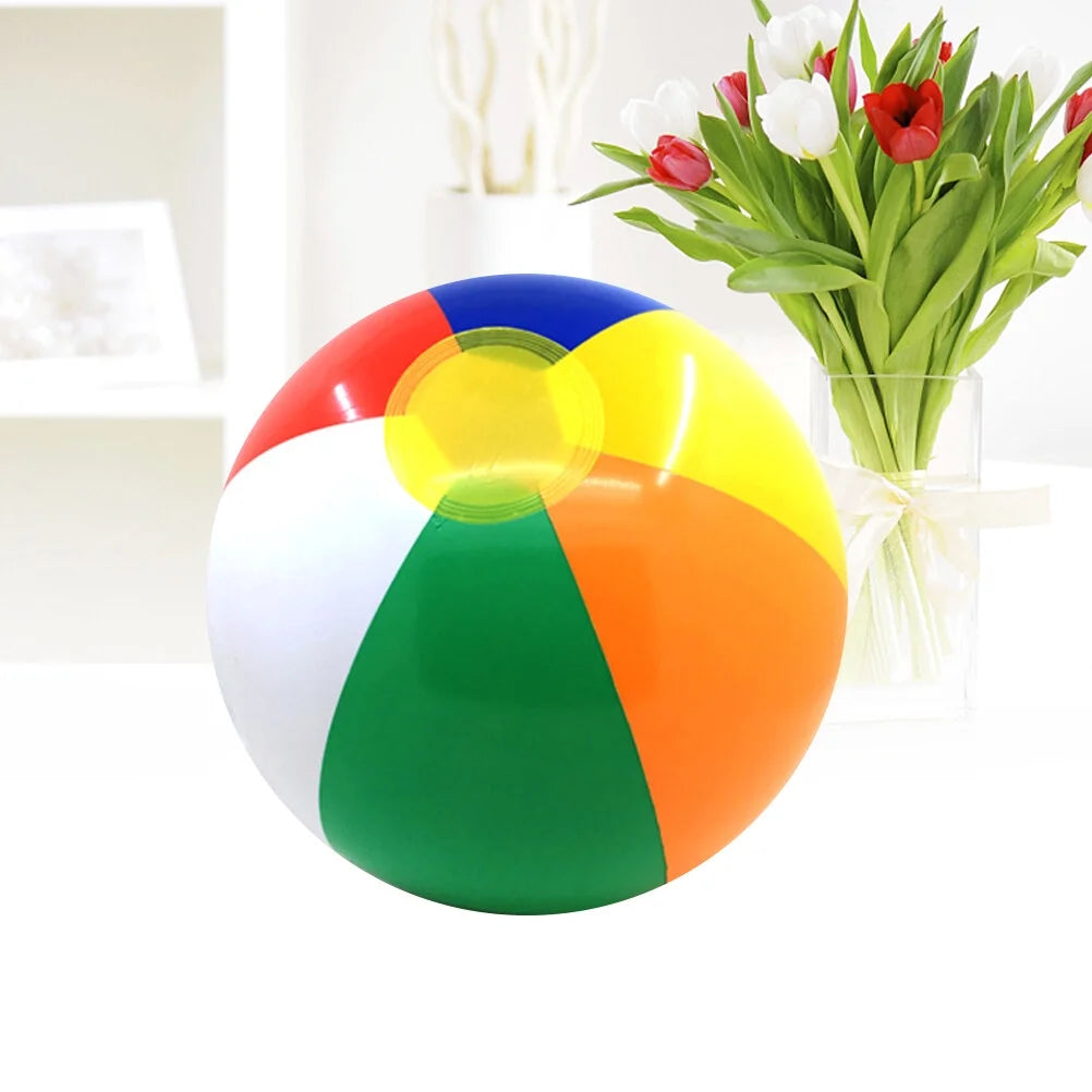 6 Pcs Colorful Inflatable Beach Ball Pool Toys T457661