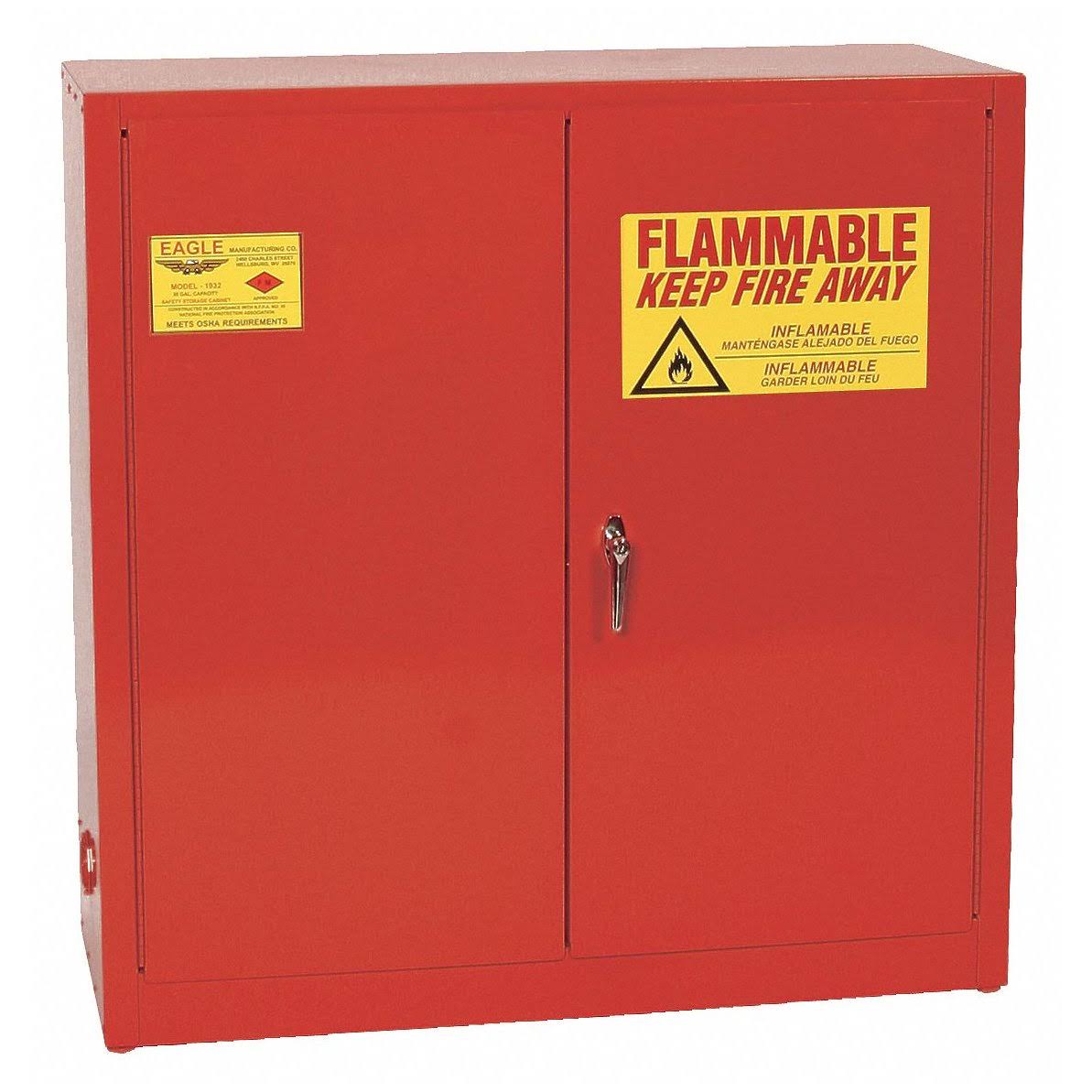 Red 30 gal Flammable Safety Cabinet I582