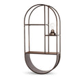 Metal Wall Shelf with Light, Grey T1862