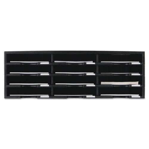 Literature Organizer 12 Section Black V1261