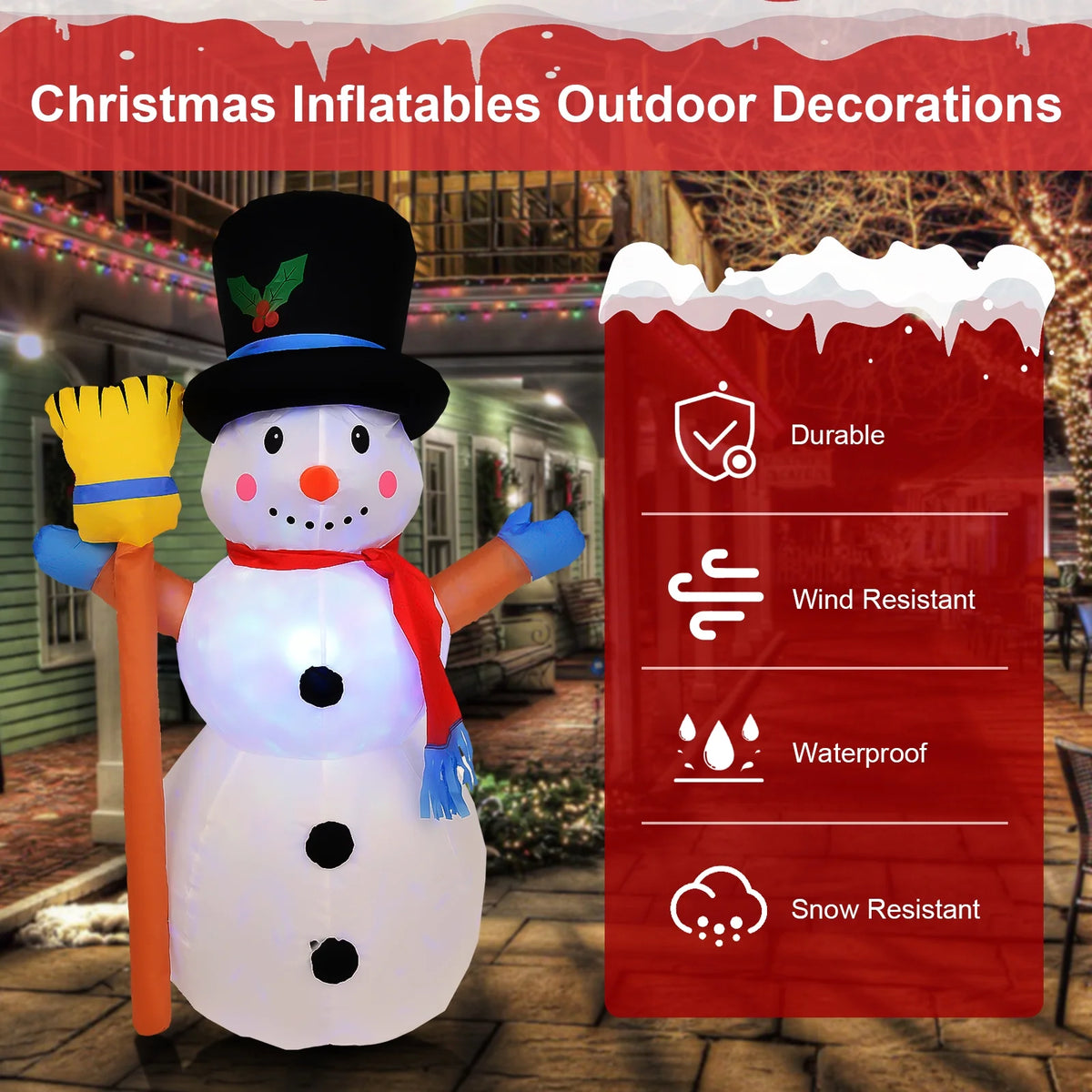 LED Inflatable Snowman P7983