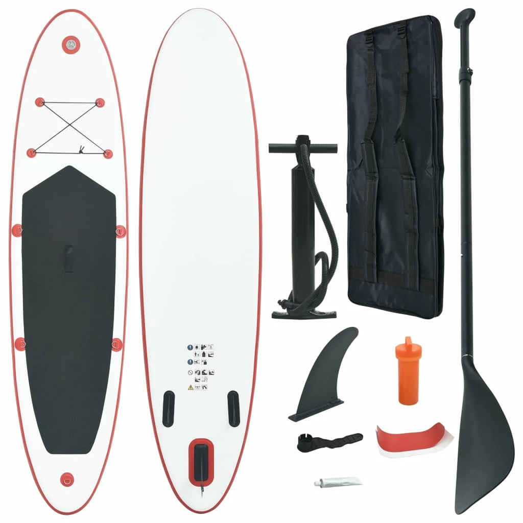 Red And White Inflatable Paddle Set With Pump T101
