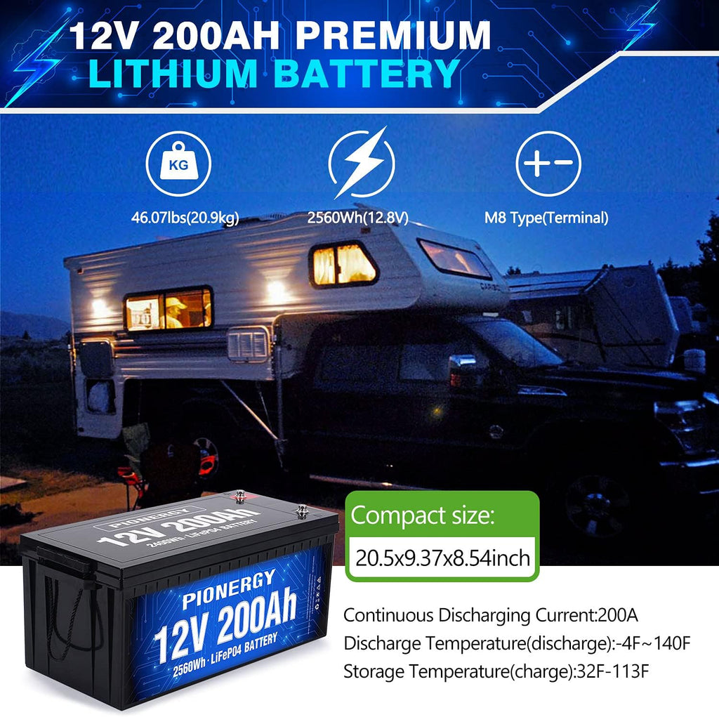 12V 200Ah LiFePO4 Battery with Built-in 100A BMS X5362
